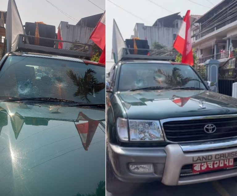 उमेश श्रेष्ठको गाडी भरतपुरमा तोडफोड